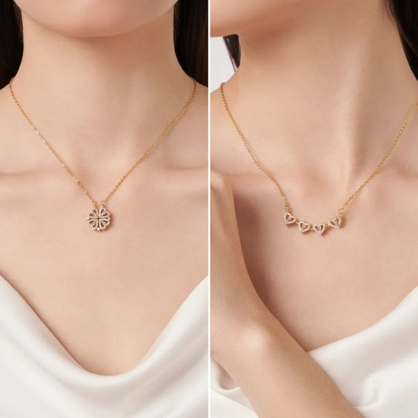 Para a Minha Mulher – Colar Trevo Banhado a Ouro 18K 2em1