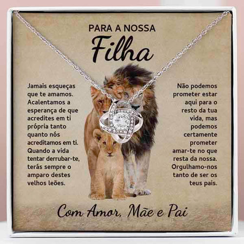 Para a Minha Filha – Colar banhado a ouro branco 14k com cristais de zirconia cúbica NAMI