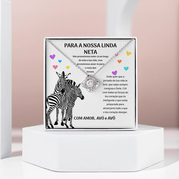 PARA A NOSSA LINDA NETA – Colar banhado a ouro branco 14k com cristais de zirconia cúbica GISELLE