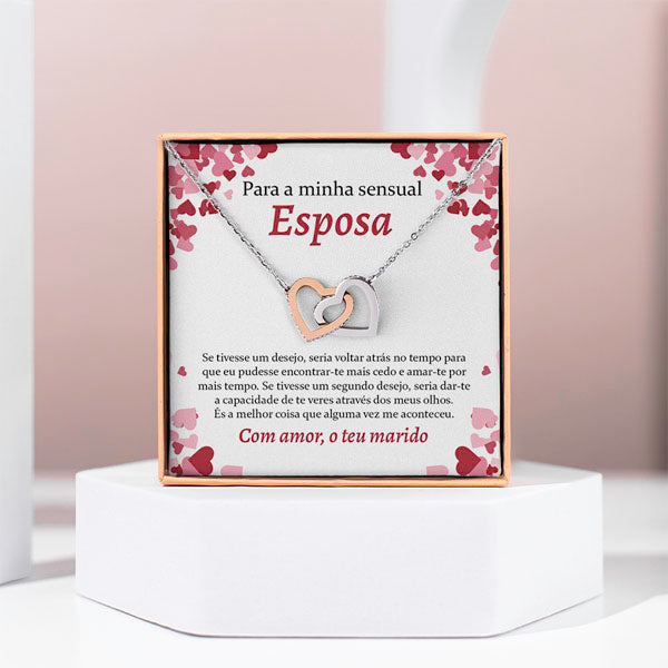 Para a minha sensual esposa – Colar de Corações Interligados MARY_HEARTS