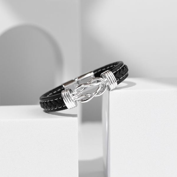 Pulseira de couro entrançado para homem TROY_BRAIDEDBRACELET