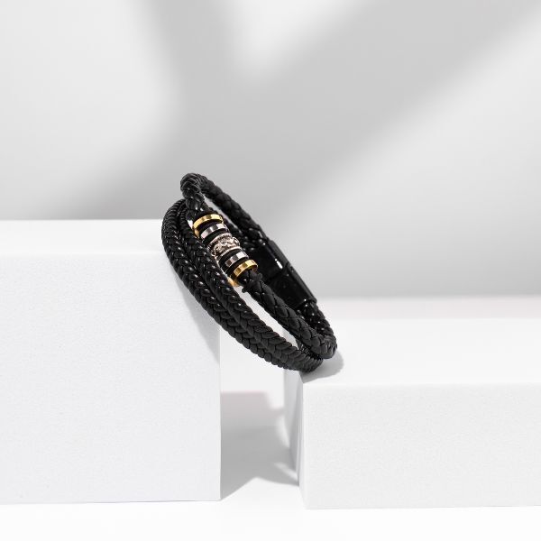 Para o Meu Marido – PULSEIRA DE COURO MASCULINA – LEVI_LEATHERBRACELET