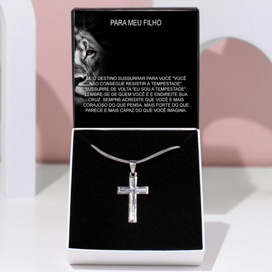 Para o Meu Filho– Colar Inox Banhado a Prata 925 ZAC_MENCROSS