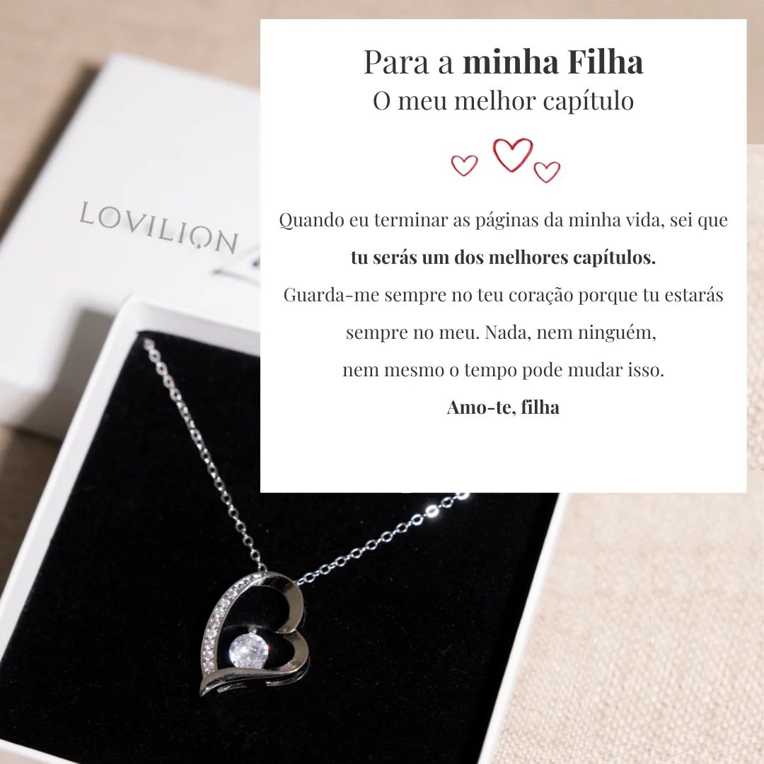 Colar Amor-Eterno™ Para a minha Filha Banhado a Ouro (com dedicatória especial)