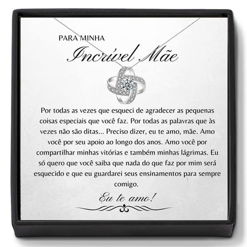 Colar Incrível Mãe™ (Prata Tibetana + Textinho)