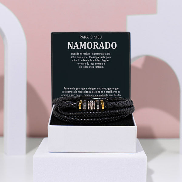 Para o Meu Namorado – PULSEIRA DE COURO MASCULINA – HAYDEN_LEATHERBRACELET