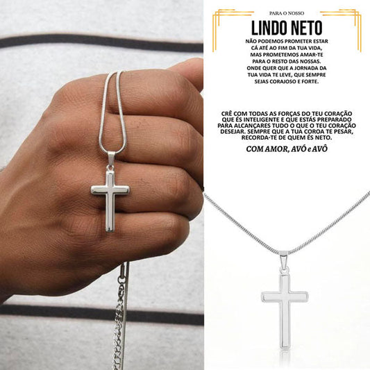 Para o nosso lindo neto – Colar de cadeia de ligação cubana MARCUS_MENCROSS