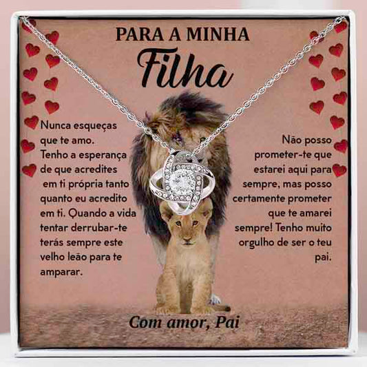 Para a Minha Filha – Colar banhado a ouro branco 14k com cristais de zirconia cúbica SCARLETT