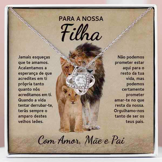 Para a Minha Filha – Colar banhado a ouro branco 14k com cristais de zirconia cúbica NAMI