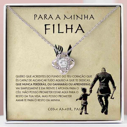 Para a Minha Filha – Colar banhado a ouro branco 14k com cristais de zirconia cúbica QUINN
