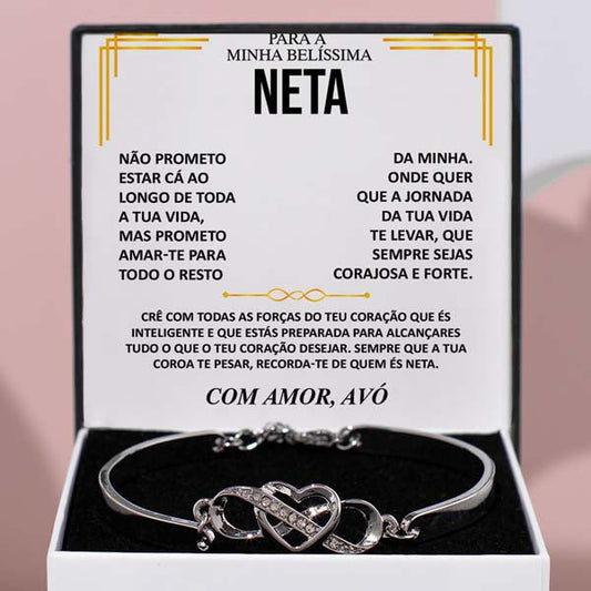 Para a Minha belissima neta – Guarda-me sempre no teu coração Pulseira –  ORIANA_HEARTBRACELET