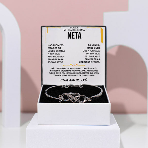 Para a Minha belissima neta – Guarda-me sempre no teu coração Pulseira –  ORIANA_HEARTBRACELET